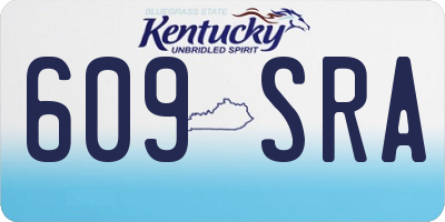 KY license plate 609SRA