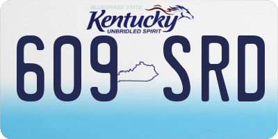 KY license plate 609SRD