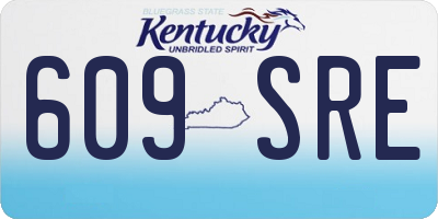 KY license plate 609SRE