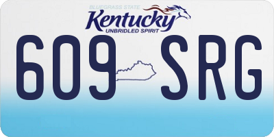 KY license plate 609SRG