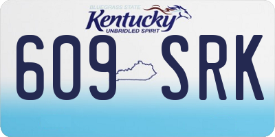 KY license plate 609SRK