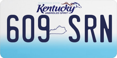 KY license plate 609SRN