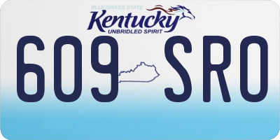 KY license plate 609SRO
