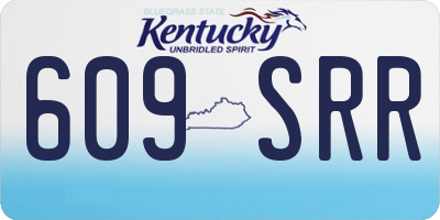KY license plate 609SRR