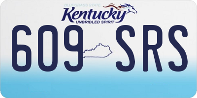 KY license plate 609SRS