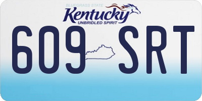 KY license plate 609SRT