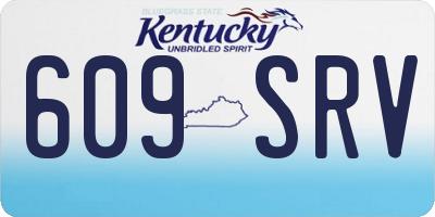 KY license plate 609SRV