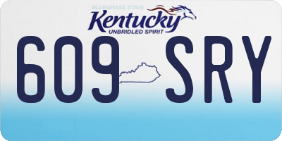 KY license plate 609SRY