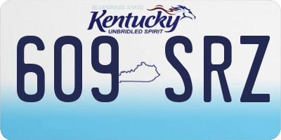 KY license plate 609SRZ