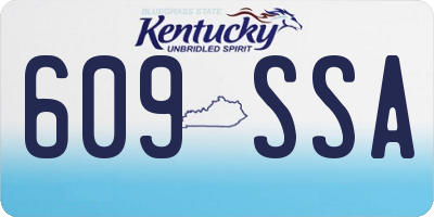 KY license plate 609SSA