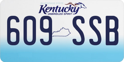 KY license plate 609SSB