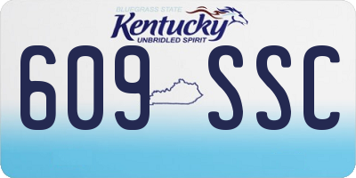 KY license plate 609SSC