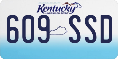 KY license plate 609SSD