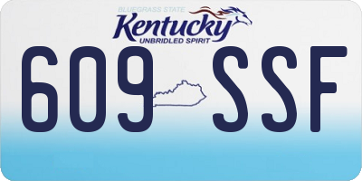 KY license plate 609SSF