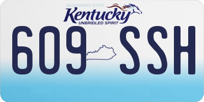 KY license plate 609SSH