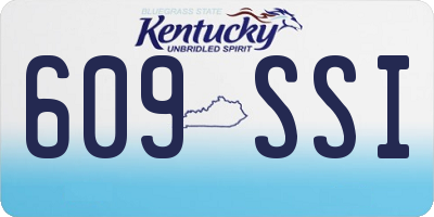 KY license plate 609SSI