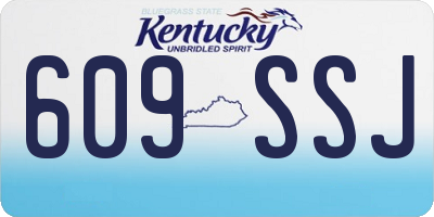 KY license plate 609SSJ