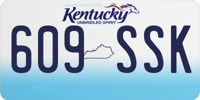 KY license plate 609SSK