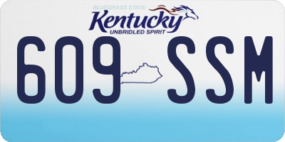 KY license plate 609SSM