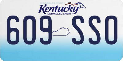 KY license plate 609SSO