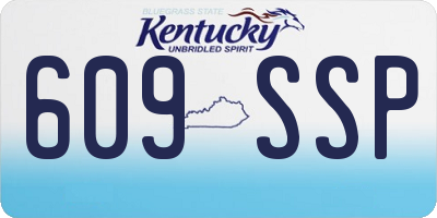 KY license plate 609SSP