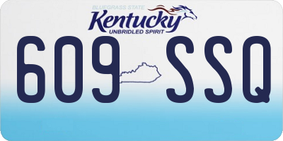KY license plate 609SSQ