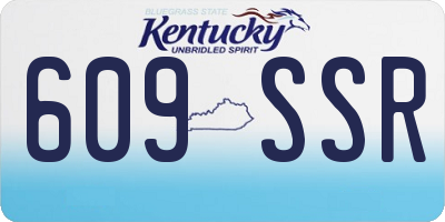 KY license plate 609SSR