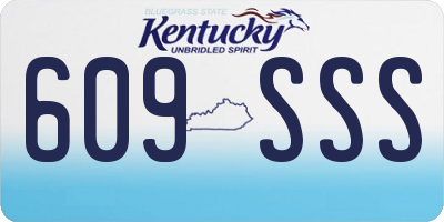 KY license plate 609SSS