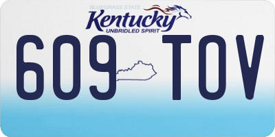 KY license plate 609TOV