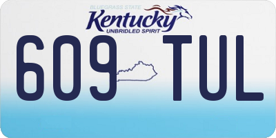KY license plate 609TUL