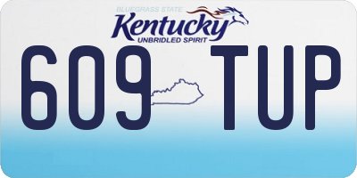 KY license plate 609TUP