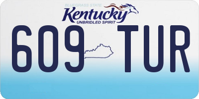 KY license plate 609TUR