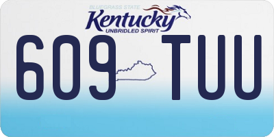 KY license plate 609TUU