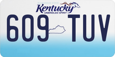 KY license plate 609TUV