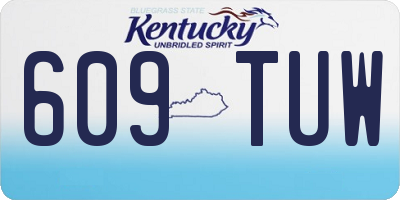 KY license plate 609TUW
