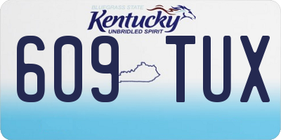 KY license plate 609TUX