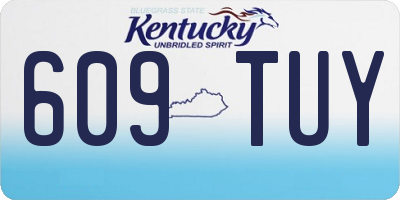 KY license plate 609TUY