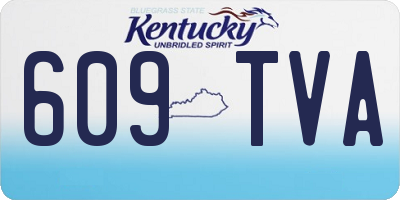KY license plate 609TVA