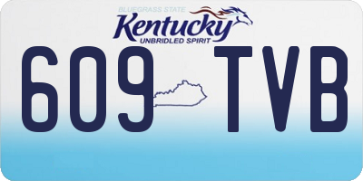 KY license plate 609TVB