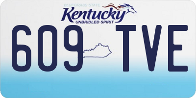 KY license plate 609TVE