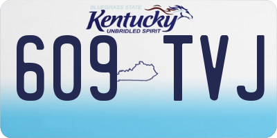 KY license plate 609TVJ