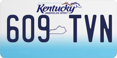KY license plate 609TVN