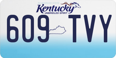 KY license plate 609TVY