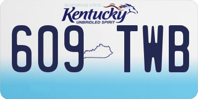 KY license plate 609TWB