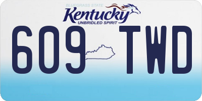 KY license plate 609TWD