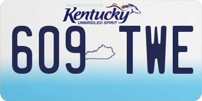 KY license plate 609TWE
