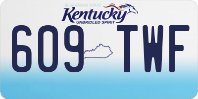KY license plate 609TWF
