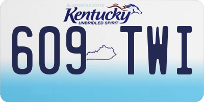 KY license plate 609TWI