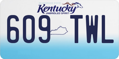 KY license plate 609TWL