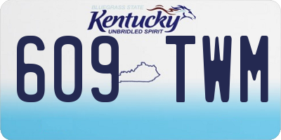 KY license plate 609TWM